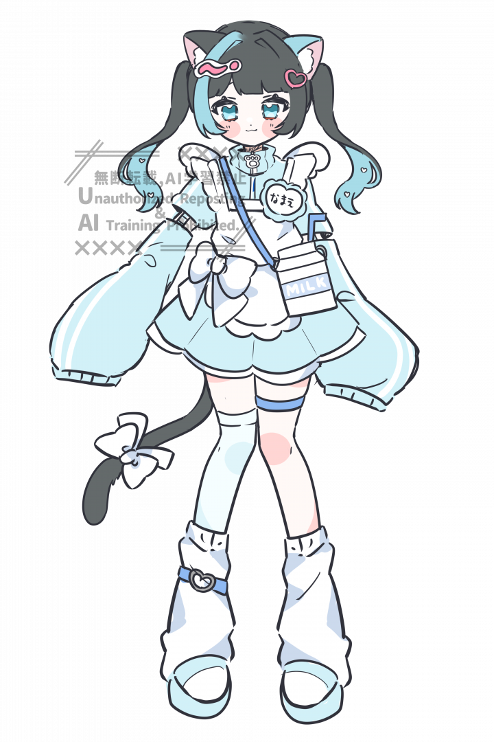 商用利用込】猫耳ジャージメイドちゃん | ラフカラ｜つなぐ