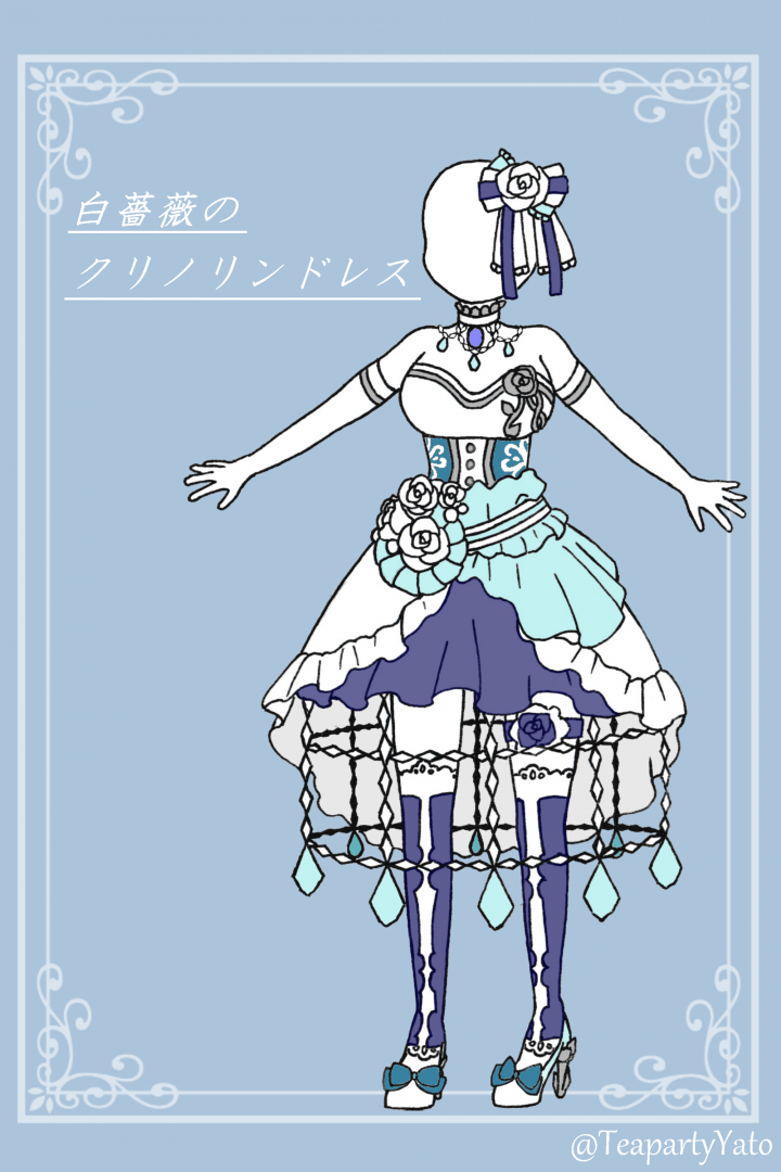 白薔薇のクリノリンドレス | ラフカラ｜つなぐ
