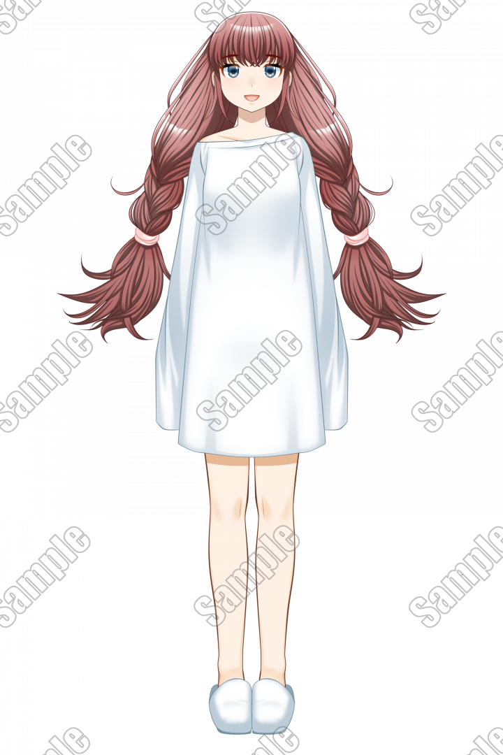 ラフな格好の三つ編み少女ご自由にお使いください| イラスト全般 ｜つなぐ