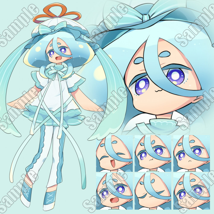 くらげさん表情10種、小規模商用可| キャラクター ｜つなぐ