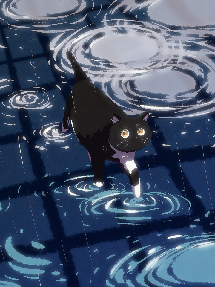 猫(コンペイトウ動物イラスト) 動物のイラストを描きますネコちゃん、ワンちゃん、鳥さんのイラストが