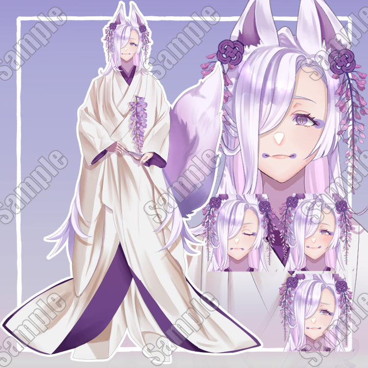 白無垢の藤狐さんTRPG等に！| キャラクター ｜つなぐ