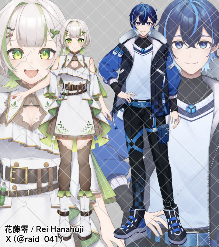イラスト作成 Live2D 立ち絵イラスト 制作します！ （商用利用込み）Live2D パーツ