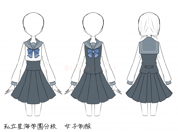 キャラクターデザイン/服のみ/デザイン画のみキャラクターのお洋服