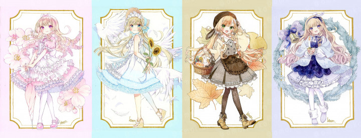 アナログ一枚絵制作（B5相当）記念品やプレゼント、グッズ用イラスト