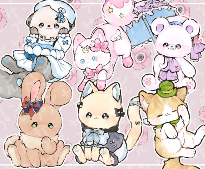 可愛い！もふもふ動物イラスト人間キャラのもふもふ化も！！| イラスト
