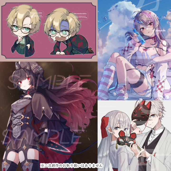 Vtuber用イラスト制作（live2d年内残り1枠）Vtuber用イラスト中心に