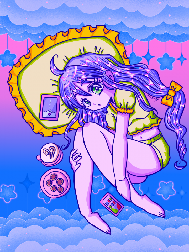 商用利用◎1枚絵お描きしますレトロPOPなイラストで華やぐ1枚を