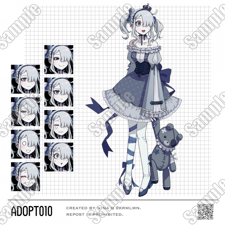 立ち絵010アシンメトリーな女性キャラクター| キャラクター ｜つなぐ