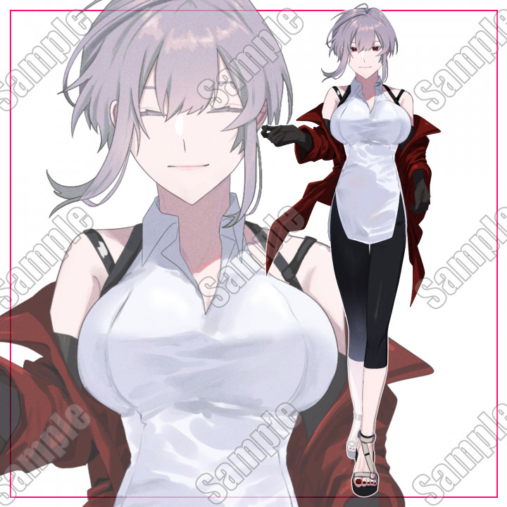 全身立ち絵【表情6種】クールな女【表情6種】| キャラクター ｜つなぐ
