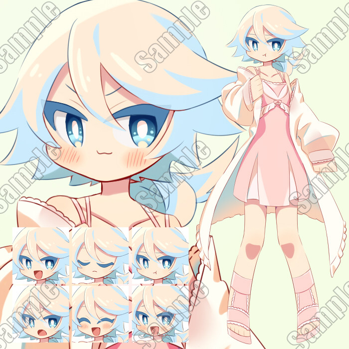 布多めピンク水着さん表情10種、小規模商用可| キャラクター ｜つなぐ