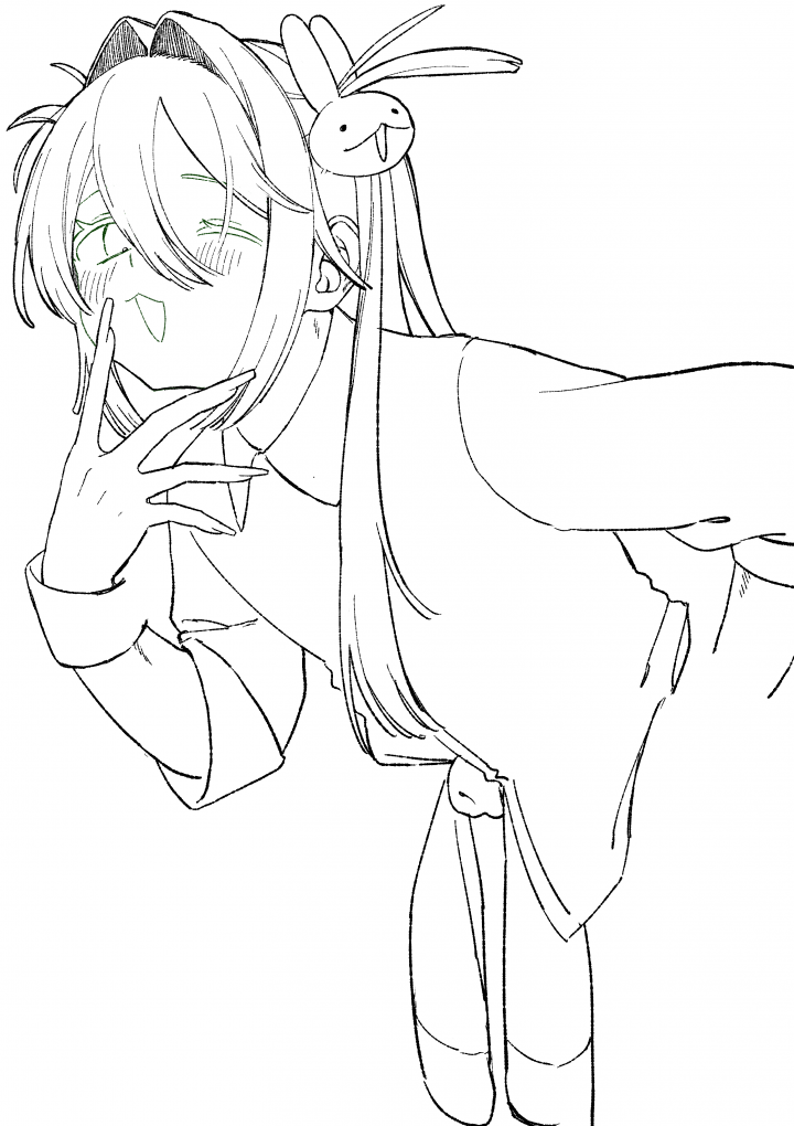 線画イラストお描きいたします！シュッとした線でOC描かせていただき