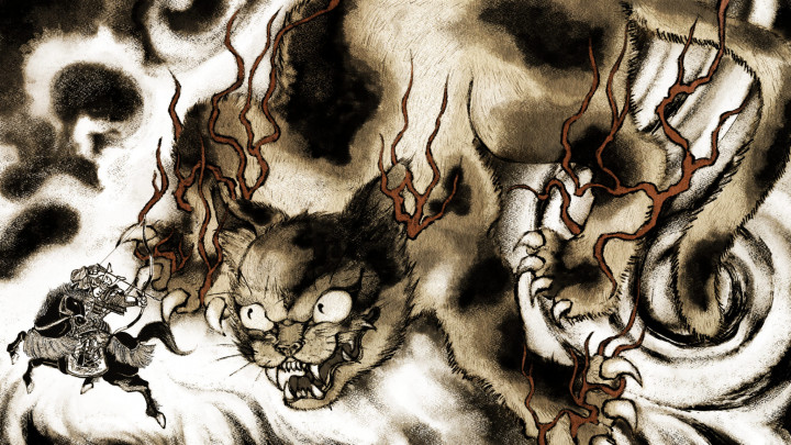 龍、妖怪、唐獅子など日本画の和なイラストを描きます表紙 御朱印