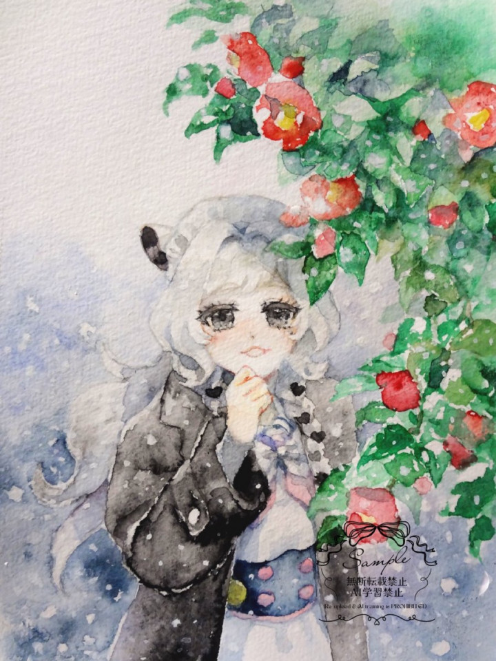 配信者様向け】手描きの水彩イラスト・立ち絵制作【商用可】デジタルに