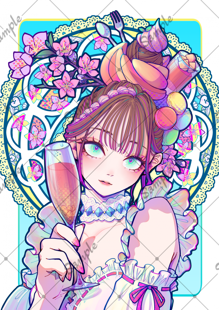 歌ってみたやサムネイルに使える1枚絵お描きします！目を惹く色使いで