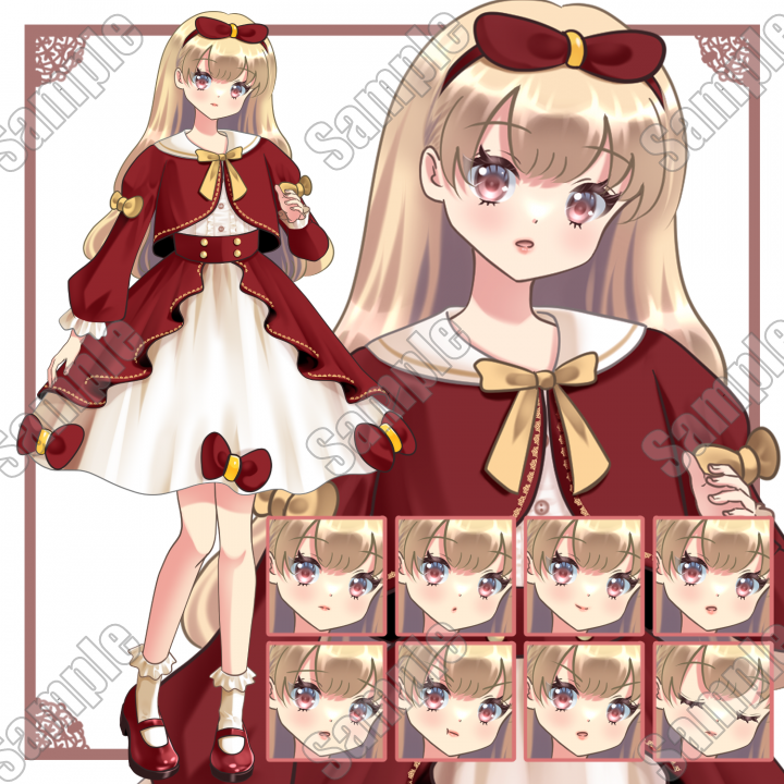 金髪の女の子表情差分8種| キャラクター |つなぐ 金髪の女の子表情差分8種| キャラクター |つなぐ