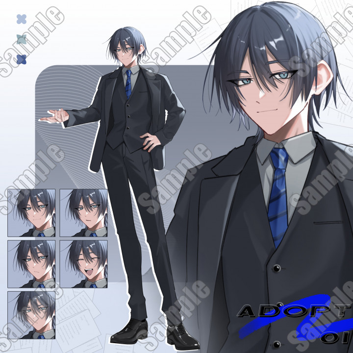 表情5種】スーツの男性 01TRPGや自作ゲームにご利用いただけます