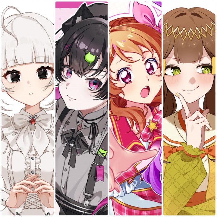 全身絵OK】キャラクターイラスト制作しますアイコンから歌ってみた