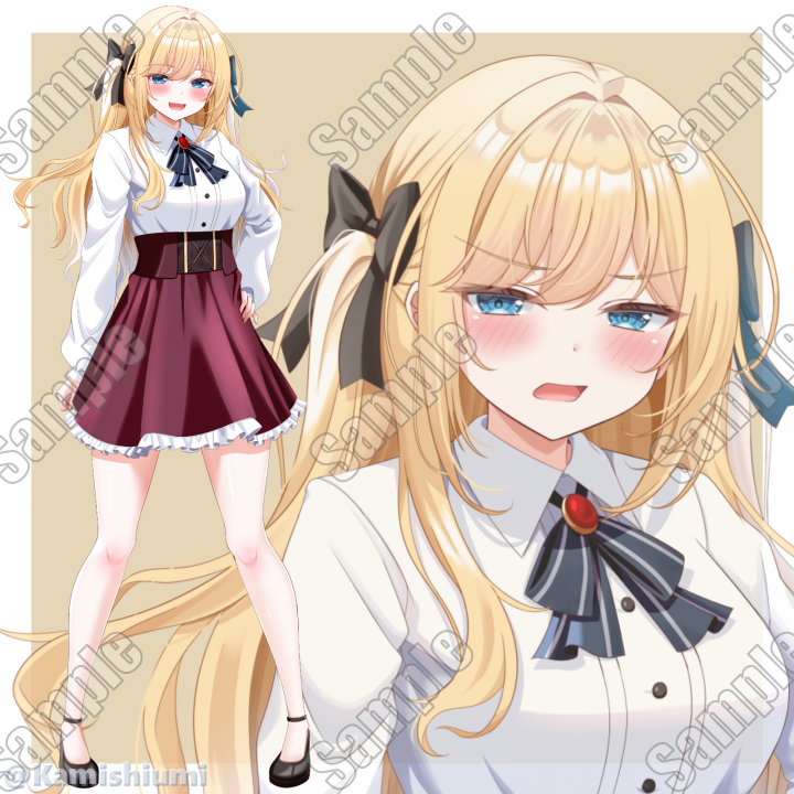 Adopt 金髪の女の子 【表情差分7種】・ω・| キャラクター ｜つなぐ