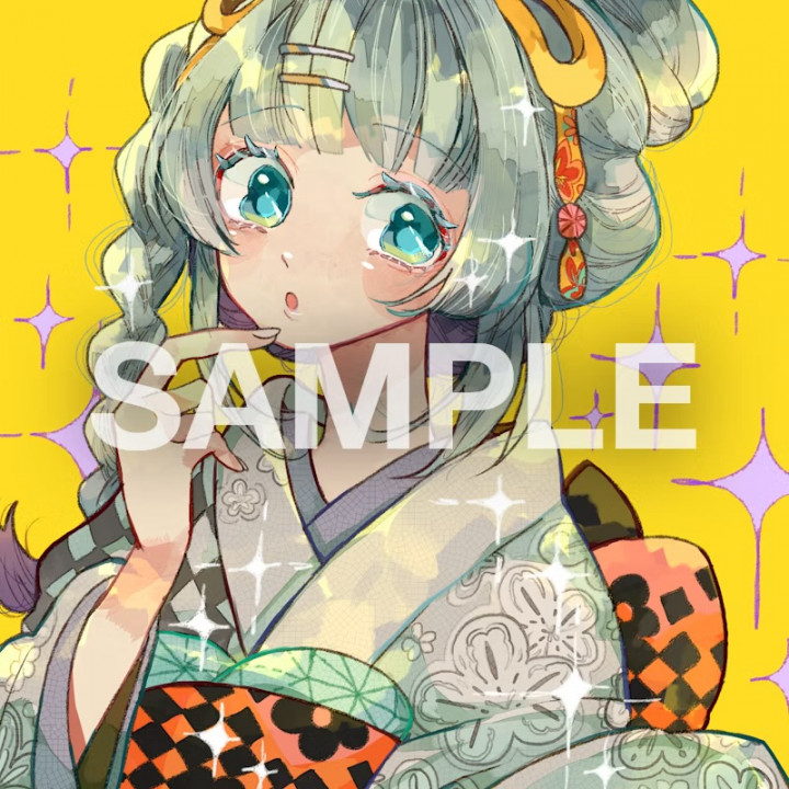 イラスト受付中（アイコン、サムネイルなと）キラキラしたイラストを