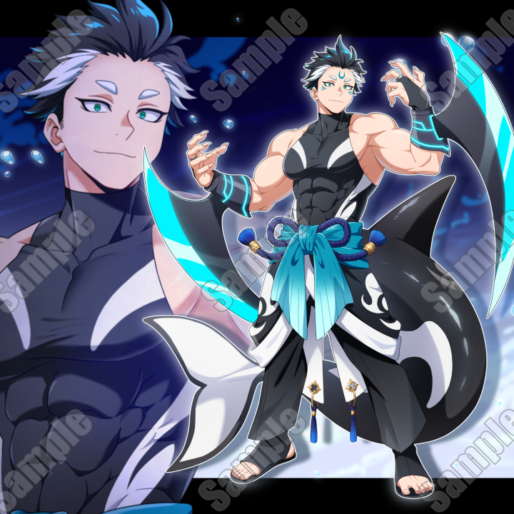 adopt】鯱男【組み換え可能PSD】表情サンプルpng付き| キャラクター