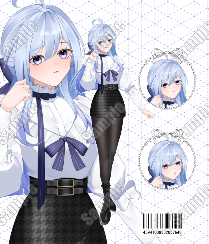 adopt1【表情8種】水色の女の子| キャラクター ｜つなぐ