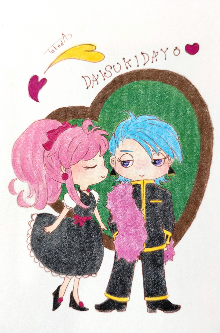卵商品* アナログイラスト作成鮮やかなアクリル絵具でキャラクターの