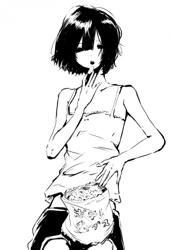 卵商品】簡易白黒イラスト制作お試しです！お気軽にどうぞ| イラスト