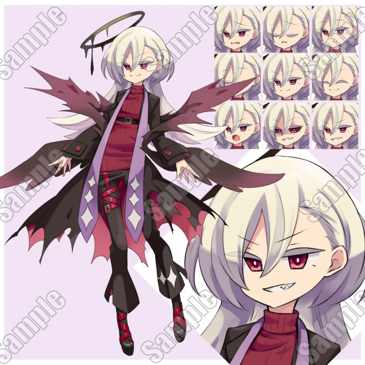 黒天使さん表情12種、小規模商用可| キャラクター ｜つなぐ