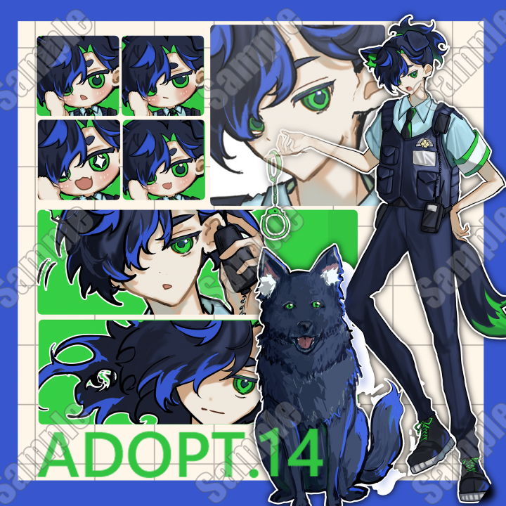 adapt.16 【犬のお巡りさん】SPセット組み換え式PSD ・SD・アイコン